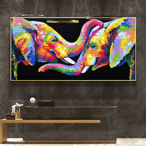 Elephant Canvas Painting Elephant Wall Art Canvas Acrylic Paint