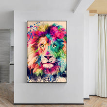 Charger l&#39;image dans la galerie, Colorful Watercolor Lion - White Edition
