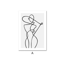 Charger l&#39;image dans la galerie, Abstract Body Shape Line Art
