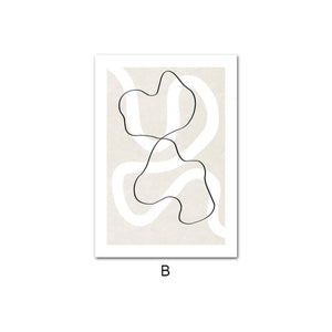 Abstract Body Shape Line Art