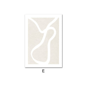 Abstract Body Shape Line Art