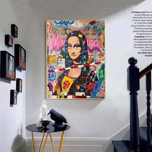 Mona Lisa Street Graffiti Art