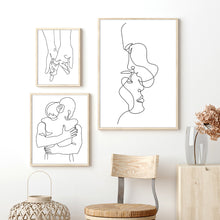 Load image into Gallery viewer, Minimalist &#39;&#39;Together Forever&#39;&#39; Line Art

