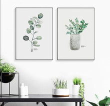 Load image into Gallery viewer, Watercolor Plants Leaf Scandinavian Decor
