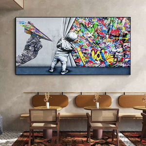 Behind the Curtain Graffiti Art