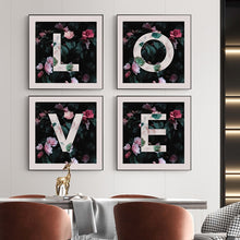 Charger l&#39;image dans la galerie, L.O.V.E Floral Canvas Art
