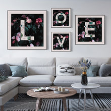 Charger l&#39;image dans la galerie, L.O.V.E Floral Canvas Art
