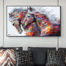 Charger l&#39;image dans la galerie, Abstract Colorful Running Horses
