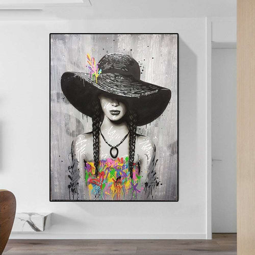 Abstract Parisian Woman With The Graffiti Dress Art