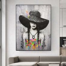 Charger l&#39;image dans la galerie, Abstract Parisian Woman With The Graffiti Dress Art
