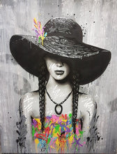 Charger l&#39;image dans la galerie, Abstract Parisian Woman With The Graffiti Dress Art

