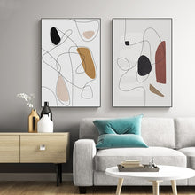 Load image into Gallery viewer, Modern Abstract Geometric Lining Art
