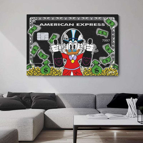 American Express Donald Duck Money Art