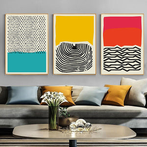Modern Mid Century Geometric Wall Art