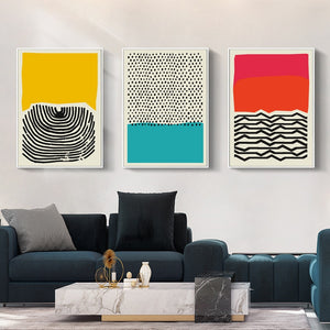Modern Mid Century Geometric Wall Art
