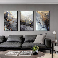 Load image into Gallery viewer, Modern Smoky Gold Abstract Art
