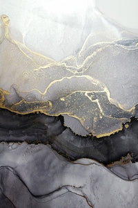 Modern Smoky Gold Abstract Art