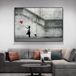 There's Always Hope - Banksy Graffiti Art
