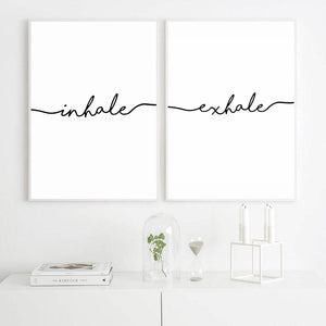 Inhale Exhale Word Art