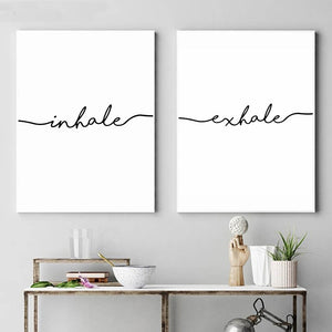 Inhale Exhale Word Art