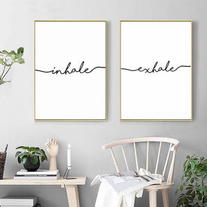 Inhale Exhale Word Art