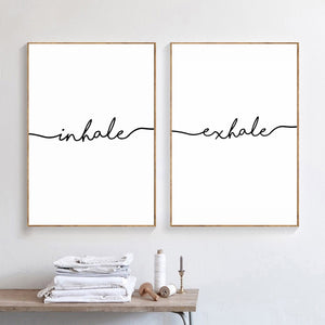 Inhale Exhale Word Art