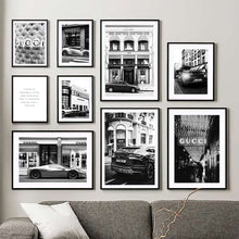 Load image into Gallery viewer, Black and White Fashion Boutique and Luxury Cars
