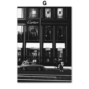 Black and White Fashion Boutique and Luxury Cars