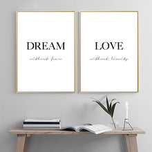Load image into Gallery viewer, Dream. Love. Live. Minimalist Word Art
