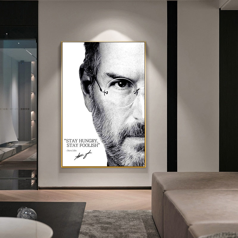 Steve Jobs - Stay Hungry Inspirational Art