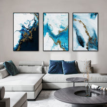 Charger l&#39;image dans la galerie, Modern Abstract Blue Sea Art
