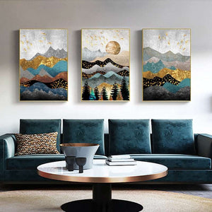 Abstract Nordic Landscape Art