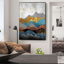 Charger l&#39;image dans la galerie, Abstract Nordic Landscape Art
