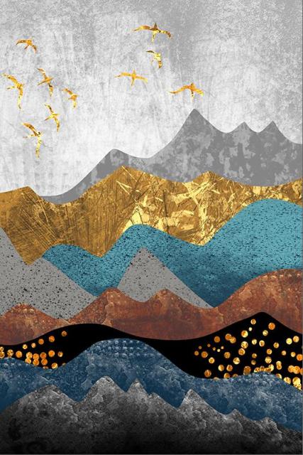 Abstract Nordic Landscape Art