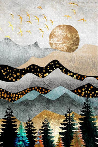 Abstract Nordic Landscape Art