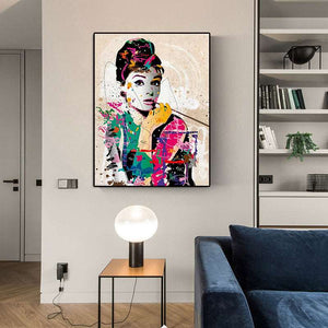 Audrey Hepburn Modern Abstract Art