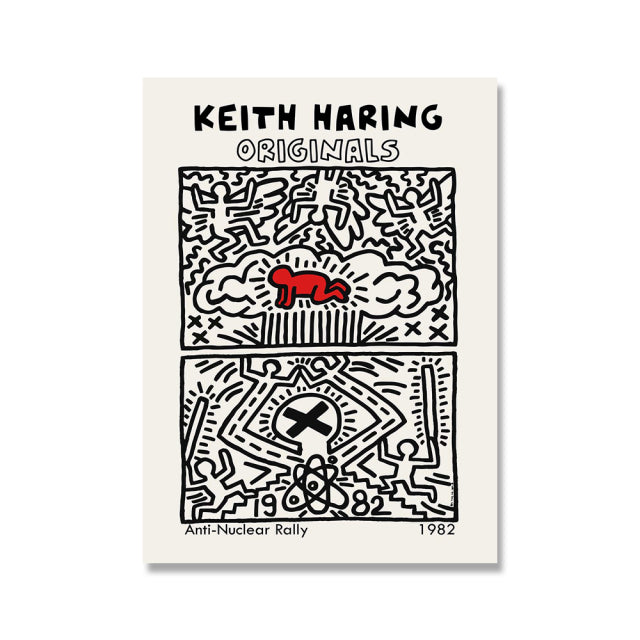 Anti-nuclear rally by Keith Haring, 1982