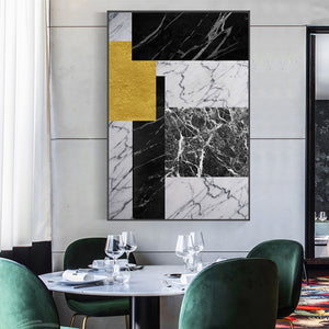 Modern Gold Black Geometric