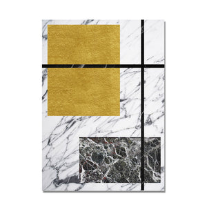 Modern Gold Black Geometric