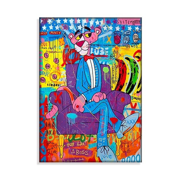 Pink Panther Pop Art Canvas