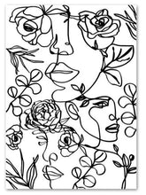 Load image into Gallery viewer, B&amp;W Floral Woman Abstract Lining
