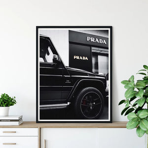 Luxury Black and White Prada Mercedes