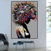 Charger l&#39;image dans la galerie, Abstract Colorful African Woman - Grey Edition

