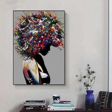Charger l&#39;image dans la galerie, Abstract Colorful African Woman - Grey Edition
