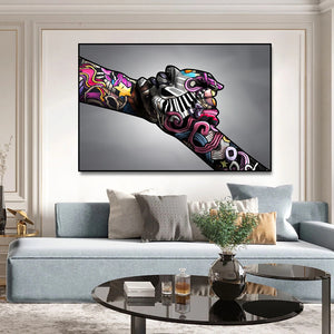 Forever Together Hands Graffiti Art