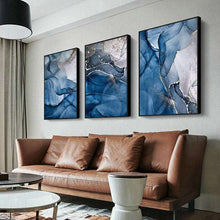 Load image into Gallery viewer, Blue Marble Abstract Art
