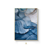 Load image into Gallery viewer, Blue Marble Abstract Art
