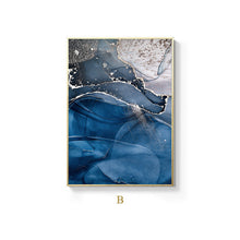 Load image into Gallery viewer, Blue Marble Abstract Art
