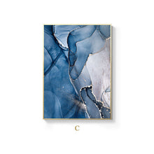 Load image into Gallery viewer, Blue Marble Abstract Art
