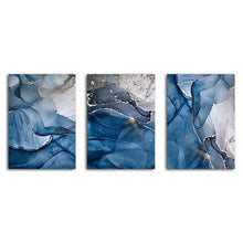 Load image into Gallery viewer, Blue Marble Abstract Art
